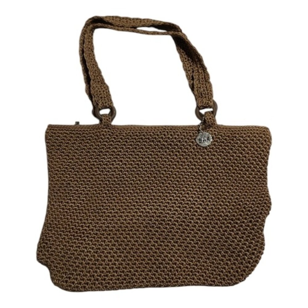 The Sak Boho Chic Brown Crochet Double Strap Shoulder Bag